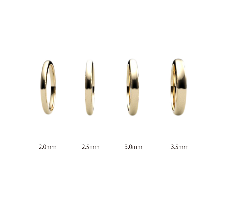 久留米市ジュエリーセレクトショップCHARIScr8では結婚指輪の幅も自由に調整できます